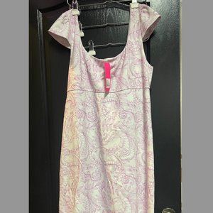 Lilly Pulitzer Laurent dress purple quartz sunshine swirl embroidery 16